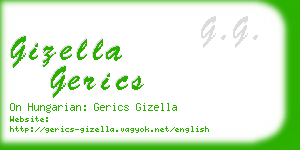 gizella gerics business card